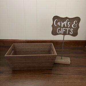 “Cards & Gifts” Sign and Basket